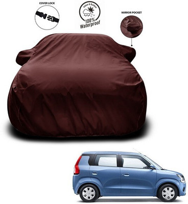 ANTHUB Car Cover For Maruti Suzuki WagonR (With Mirror Pockets)(Maroon, For 2020, 2021, 2022, 2023, 2024 Models)
