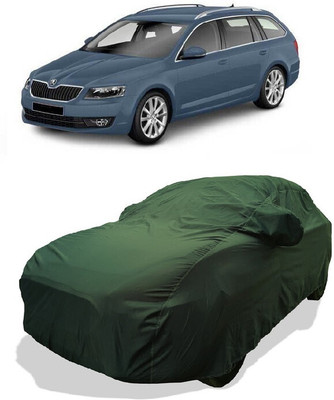 Coxtor Car Cover For Skoda Octavia Combi (With Mirror Pockets)(Green)