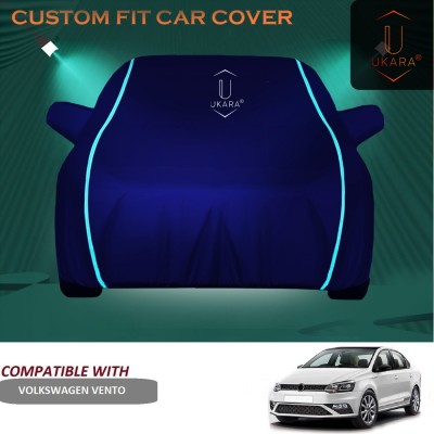 Ukara Car Cover For Volkswagen Vento (With Mirror Pockets)(Blue)