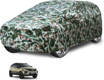 Auto Hub Car Cover For Tata Nexon (With Mirror Pockets)(Multicolor)