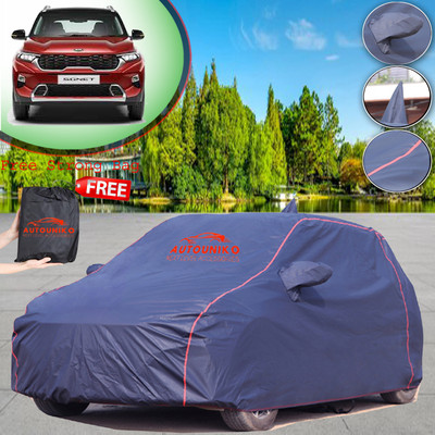 autouniko Car Cover For Kia Sonet (With Mirror Pockets)(Blue)