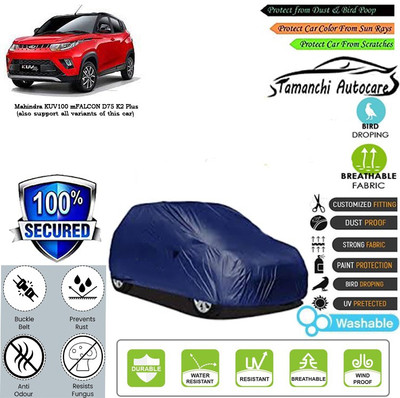 Tamanchi Autocare Car Cover For Mahindra KUV100 mFALCON D75 K2 Plus(Blue)