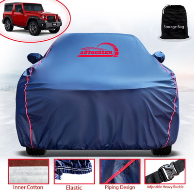 AUTOCOZEN WATERPROOF Car Cover For Mahindra Thar (With Mirror Pockets)(Blue)