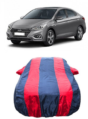 Wegather Car Cover For Hyundai Verna 1.6 CRDI AT SX Option (With Mirror Pockets)(Red)