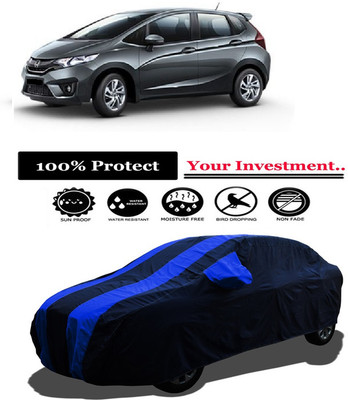 Amexride Car Cover For Honda Jazz 1.5 E i DTEC (With Mirror Pockets)(Multicolor)
