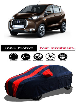 Amexride Car Cover For Datsun Redi GO D (With Mirror Pockets)(Red)