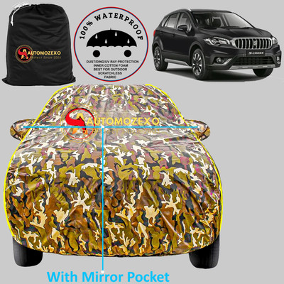 AUTOMOZEXO Car Cover For Maruti Suzuki S-Cross (With Mirror Pockets)(Multicolor)