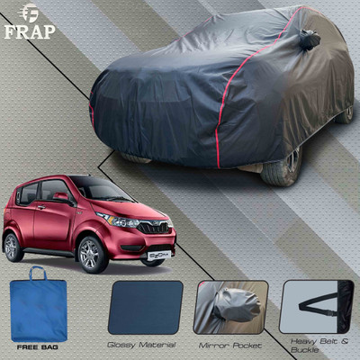 Frap Car Cover For Mahindra e2o, e2o NXT, e2o PLUS, e2o T2 (With Mirror Pockets)(Grey, Red)