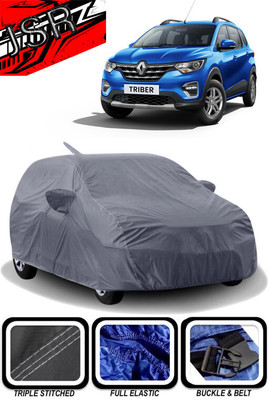 J S R Car Cover For Renault Triber RXL Petrol (With Mirror Pockets)(Grey)