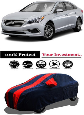 Amexride Car Cover For Hyundai Sonata 2.4L (With Mirror Pockets)(Red)