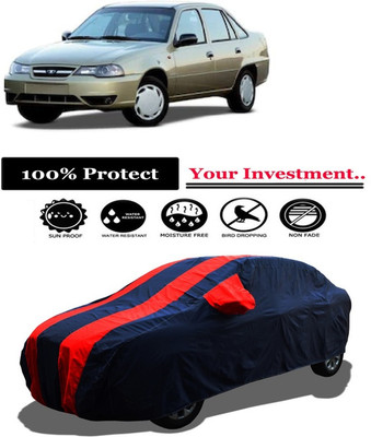 Amexride Car Cover For Daewoo Nexia DOCH 1.5L (With Mirror Pockets)(Red)