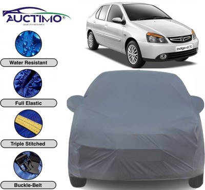 AUCTIMO Car Cover For Tata Indigo CS (With Mirror Pockets)(Grey)