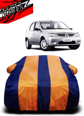 J S R Car Cover For Mahindra Logan (With Mirror Pockets)(Orange, Blue)