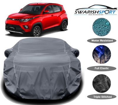 Swarish Car Cover For Mahindra KUV100 (With Mirror Pockets)(Grey)