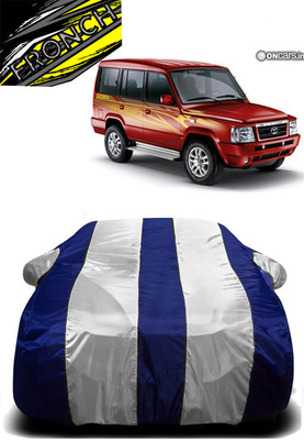FRONCH Car Cover For Tata Sumo Gold (With Mirror Pockets)(White, Blue)