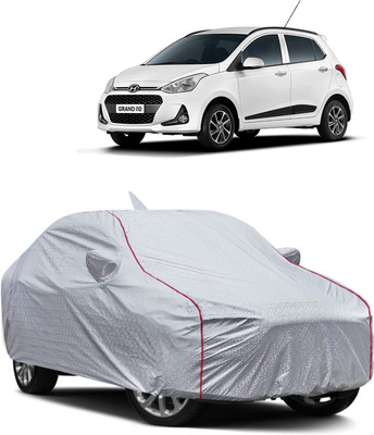 FRONCH Car Cover For Hyundai Grand i10 (With Mirror Pockets)(Silver)