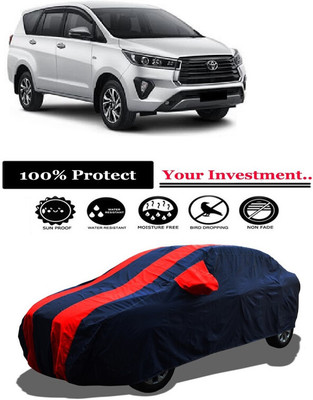 Amexride Car Cover For Toyota Innova Crysta 2.4 ZX MT Diesel (With Mirror Pockets)(Red)