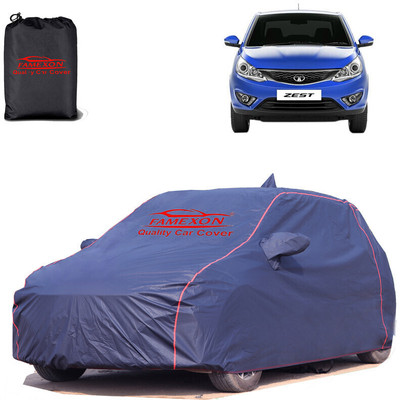 FAMEXON Car Cover For Tata Zest (With Mirror Pockets)(Blue)