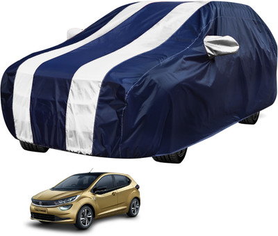 Auto Hub Car Cover For Tata Altroz (Without Mirror Pockets)(Blue, White)
