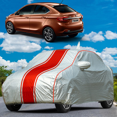 DRIPEX Car Cover For Tata Tigor (With Mirror Pockets)(Silver)
