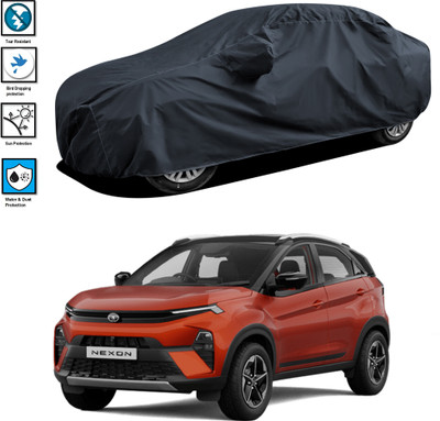 GS GOSHIV Car Cover For Tata Nexon (With Mirror Pockets)(Black)