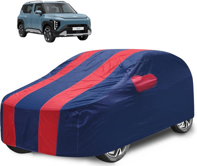 Caronix Car Cover For Kia Universal For Car (With Mirror Pockets)(Red)