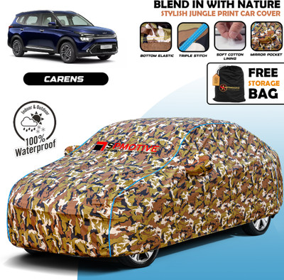 SPMOTIVE Car Cover For Kia Carens (With Mirror Pockets)(Multicolor)