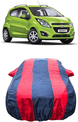 Wegather Car Cover For Chevrolet Beat (With Mirror Pockets)(Red)