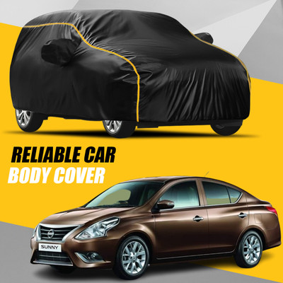 AUCTIMO Car Cover For Nissan Sunny (With Mirror Pockets)(Multicolor)