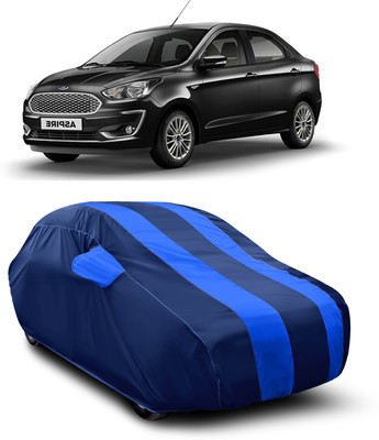 AOXM Car Cover For Ford Figo Aspire (With Mirror Pockets)(Blue)
