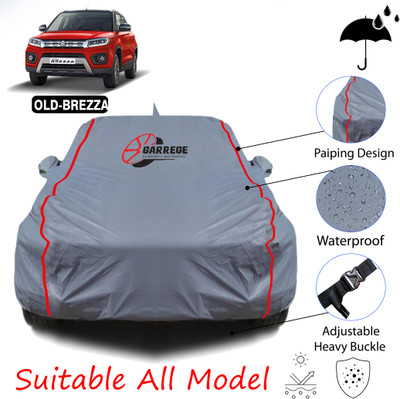 GARREGE Car Cover For Maruti Suzuki Vitara Brezza (With Mirror Pockets)(Grey, For 2016, 2017, 2018, 2019, 2020, 2021 Models)