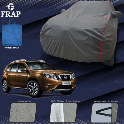Frap Car Cover For Nissan Terrano (With Mirror Pockets)(Grey, Red)
