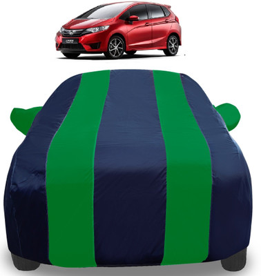 Auto Hub Car Cover For Honda Jazz (With Mirror Pockets)(Green)