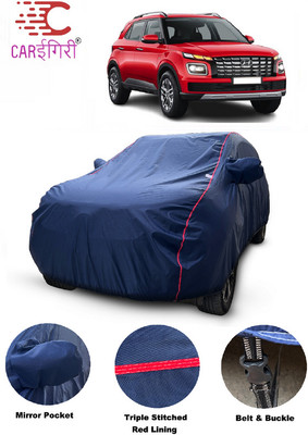 Carigiri Car Cover For Hyundai Venue (With Mirror Pockets)(Blue, For 2022, 2023 Models)