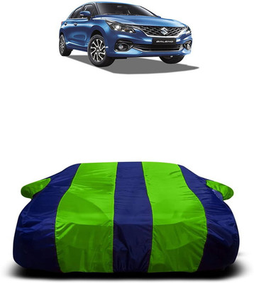 KAHRA Car Cover For Maruti Suzuki Baleno (With Mirror Pockets)(Green, Blue)