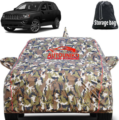 autouniko Car Cover For Jeep Compass (With Mirror Pockets)(Multicolor)