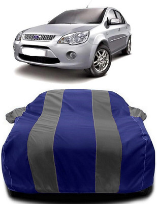 Autoprime Car Cover For Ford Fiesta Classic (With Mirror Pockets)(Grey, Blue)