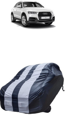 malti Car Cover For Audi Q3 (Without Mirror Pockets)(White, Blue)