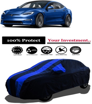 Amexride Car Cover For Tesla Model X Electric(Battery) (With Mirror Pockets)(Multicolor)