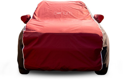 OENUM Car Cover For Hyundai Grand i10 (With Mirror Pockets)(Black, Red)