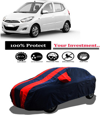 Amexride Car Cover For Hyundai i10 Sportz 1.1L (With Mirror Pockets)(Red)