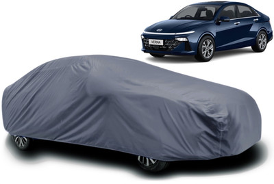 S Shine Max Car Cover For Hyundai Verna (With Mirror Pockets)(Grey)