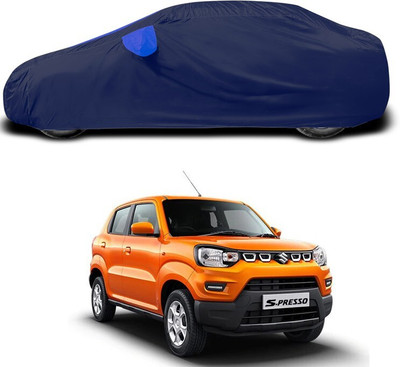 SEBONGO Car Cover For Maruti Suzuki S-Presso (With Mirror Pockets)(Blue, For 2019, 2020, 2021, 2022, 2023, 2024 Models)