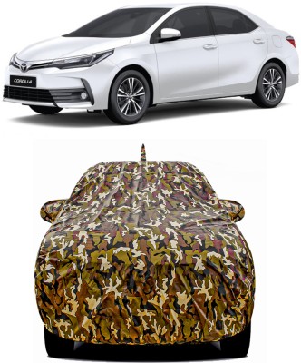 Furious3D Car Cover For Toyota Corolla Altis (With Mirror Pockets)(Multicolor, Yellow)