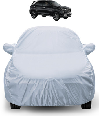 Auto Hub Car Cover For Hyundai Creta (With Mirror Pockets)(Silver)