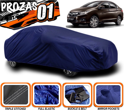 prozas Car Cover For Honda City ZX (With Mirror Pockets)(Blue)