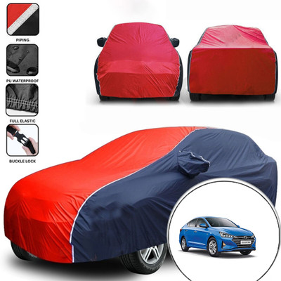 THE REAL ARV Car Cover For Hyundai Elantra, Elantra 1.6 CRDI, Elantra 1.8i, Elantra 2.0 S MT, Elantra 2.0 SX (O) AT, Elantra Fluidic, Elantra GLS (With Mirror Pockets)(Red)