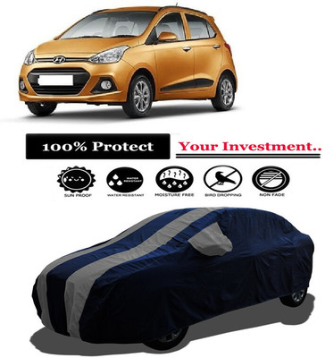 Amexride Car Cover For Hyundai i10 Sportz 1.1L LPG (With Mirror Pockets)(Grey)