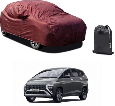 PAGORA Car Cover For Hyundai Universal For Car (With Mirror Pockets)(Maroon)