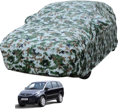 Auto Hub Car Cover For Tata Aria (With Mirror Pockets)(Multicolor)